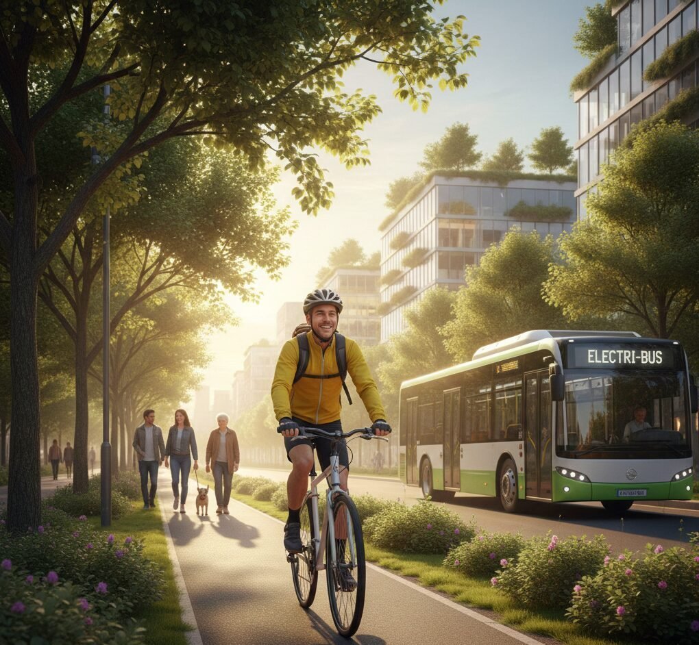 image d'un homme sur piste cyclabe