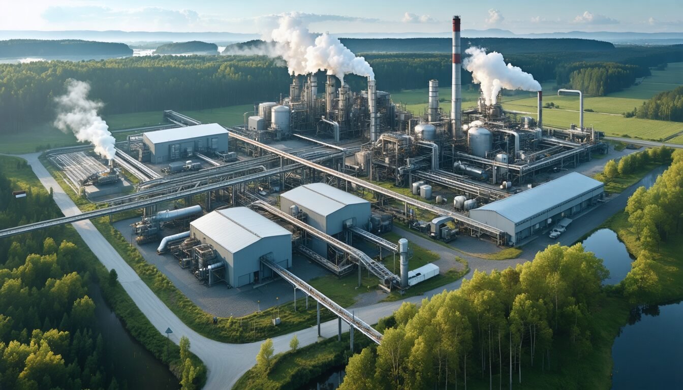 découvrez le fonctionnement d'une centrale biomasse, ses principes de production d'énergie renouvelable, et les avantages écologiques et économiques qu'elle offre.