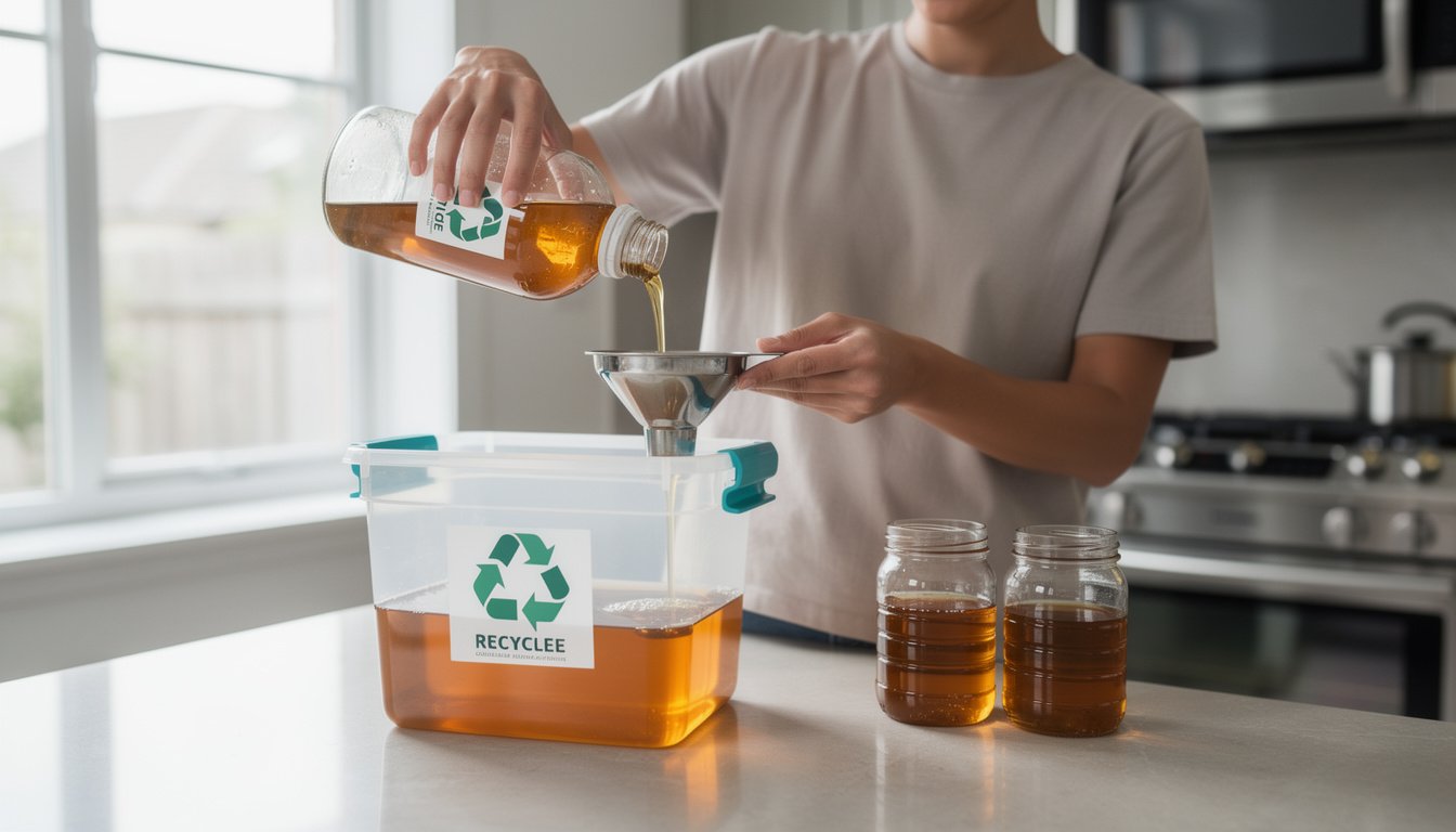 découvrez comment et où jeter l'huile de friture usagée de manière responsable pour protéger l'environnement et éviter la pollution.