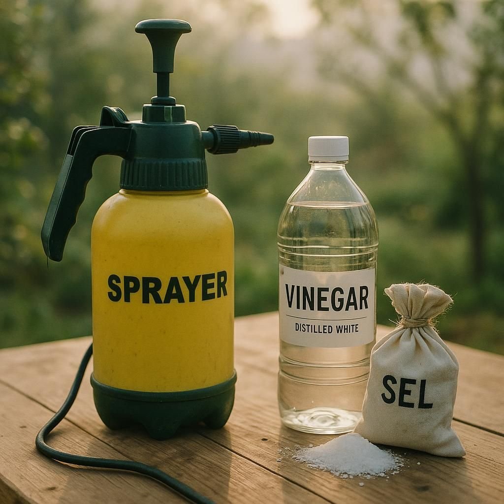 découvrez le dosage idéal du désherbant naturel à base de vinaigre et de sel pour éliminer efficacement les mauvaises herbes de votre jardin tout en respectant l'environnement.