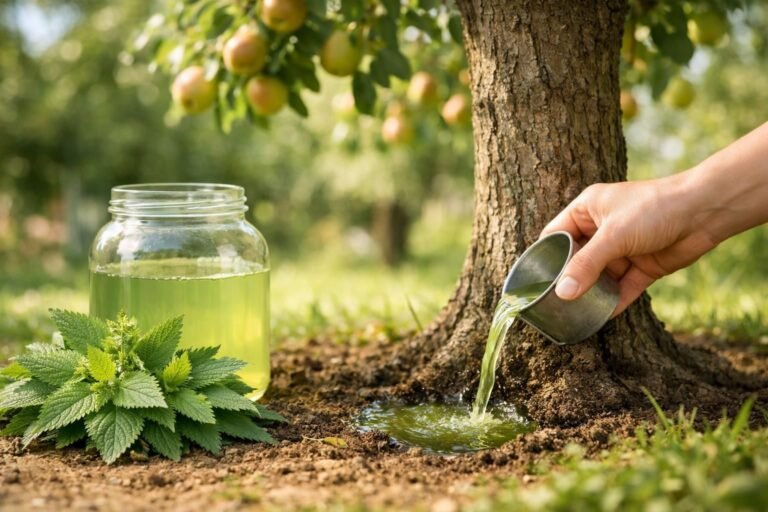 découvrez comment préparer et utiliser le purin d’ortie pour stimuler la croissance et protéger vos arbres fruitiers de manière naturelle.